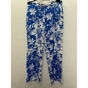 Zara Women’s Linen Blend Full Length Wide Leg Pants Pockets Size Xl EUC!!